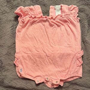 Ralph Lauren Polo Pink Striped Baby Romper